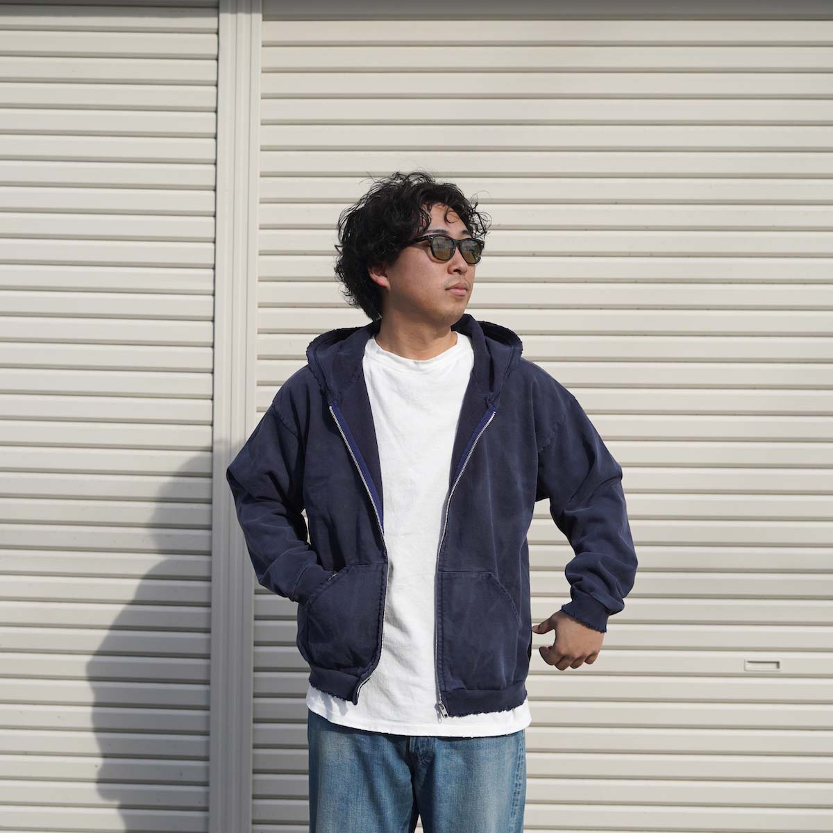 New Manual / VINTAGE WASHED ZIP HOODIE (Blk)